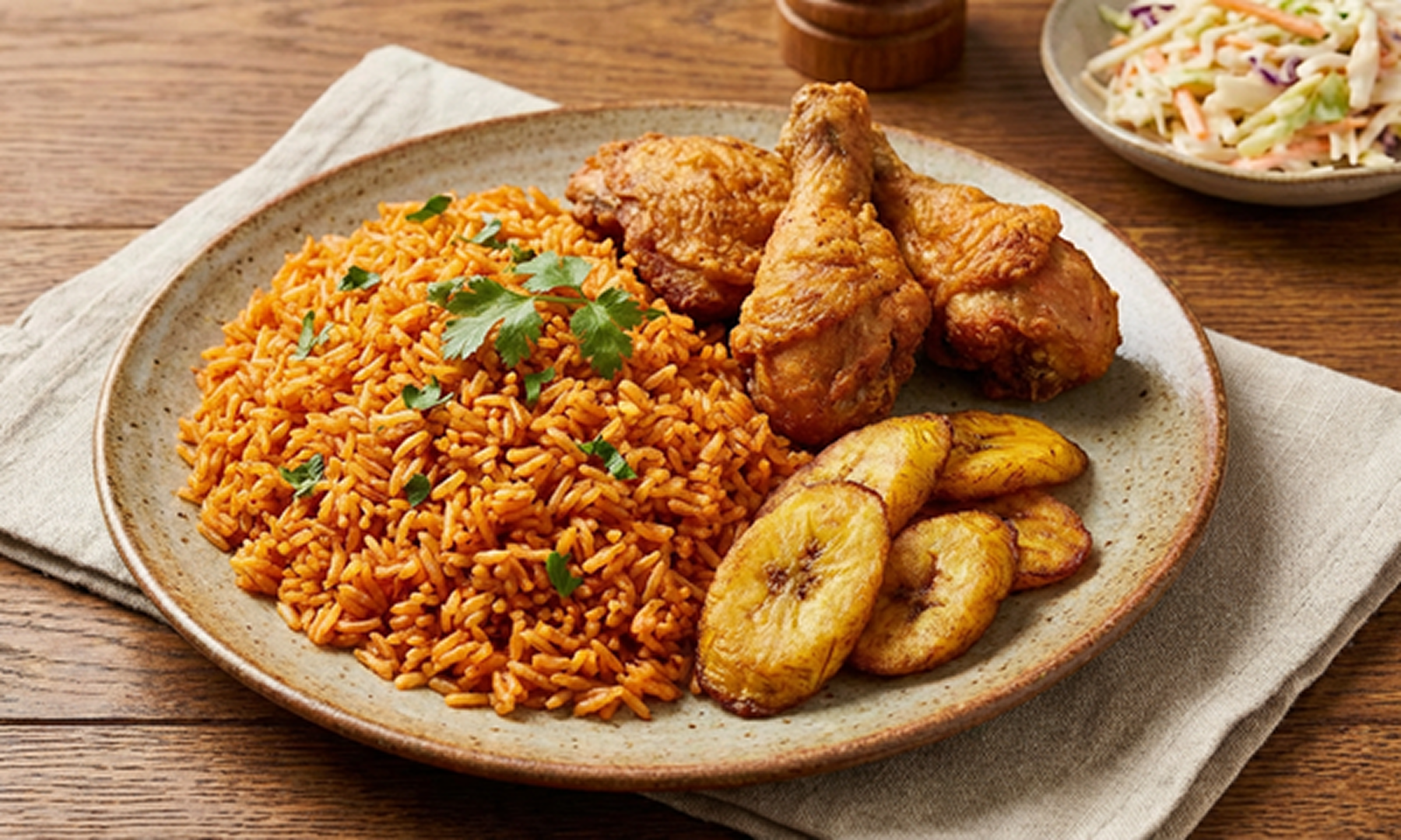 jollof rice & fried chicken